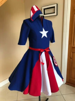 American Flag Dress Cosplay USO Girl Dress Cosplay Costume -EpicCosplay Shop cosplayUsogirl 2