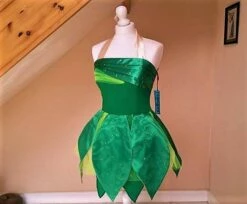 Green Fairy Tinkerbell Dress Cosplay Costume Green Fairy Adult Halloween Costume -EpicCosplay Shop greenfairydress 1