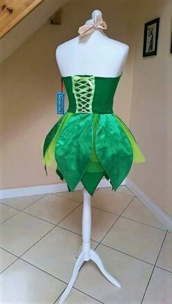 Green Fairy Tinkerbell Dress Cosplay Costume Green Fairy Adult Halloween Costume -EpicCosplay Shop greenfairydress 2