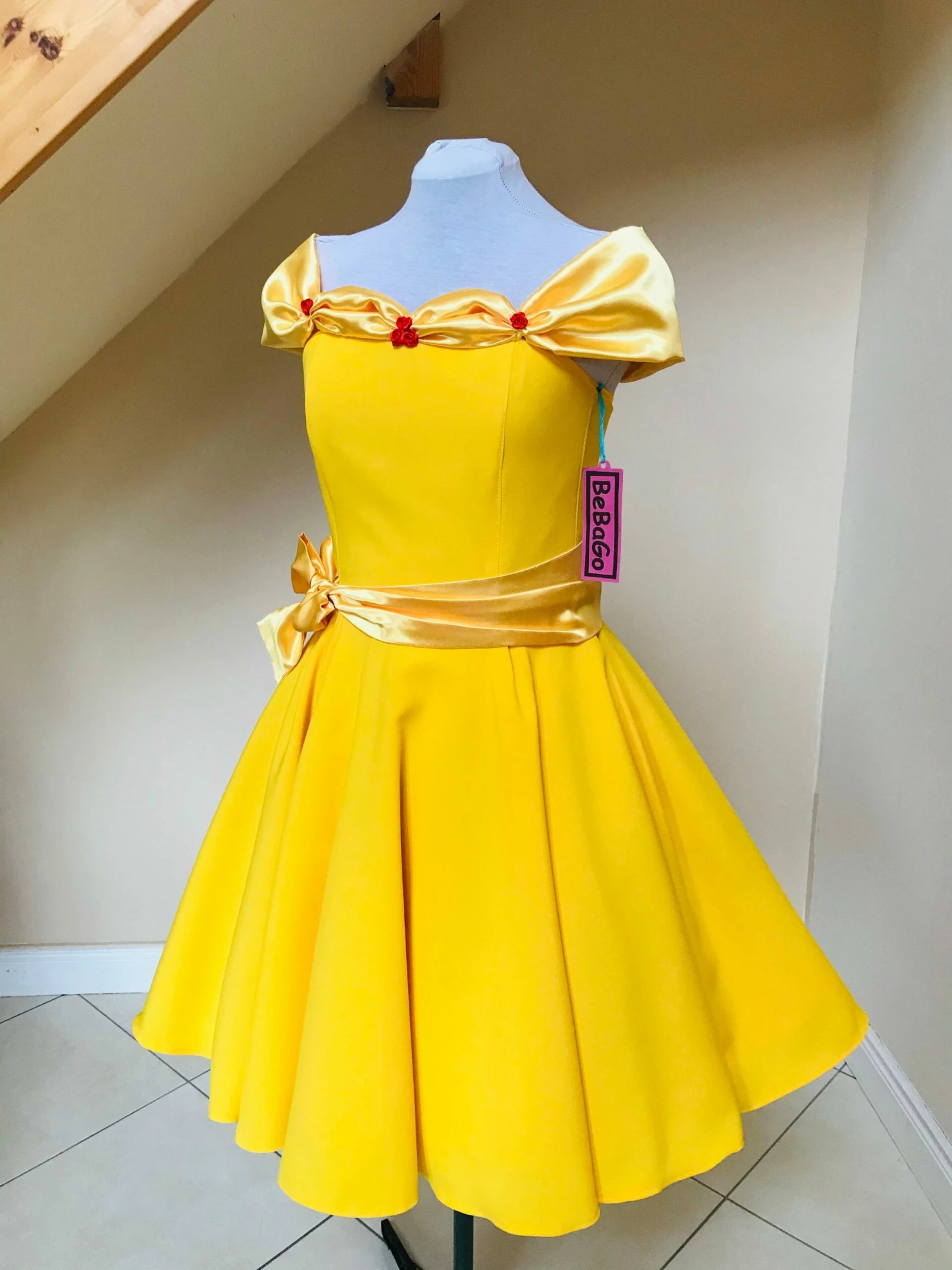 Yellow Belle Dress Princess Cosplay Dress 4 Yellow Belle Dress Princess Cosplay Dress - Image 2