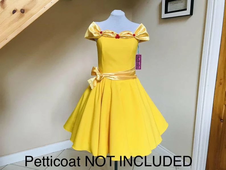Yellow Belle Dress Princess Cosplay Dress 7 Yellow Belle Dress Princess Cosplay Dress - Image 5